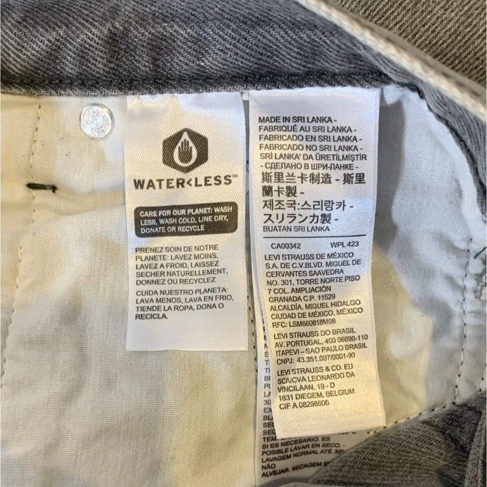NEW Levis Jeans Womens 29 Gray Lo Pro Straight Leg Mid Rise 100% Cotton Splatter